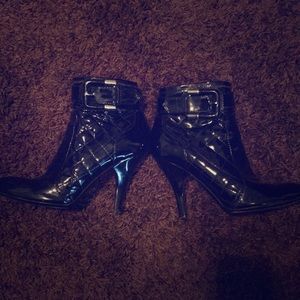 Authentic Burberry patent leather ankle boots
